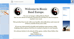 Desktop Screenshot of bionicband.eu